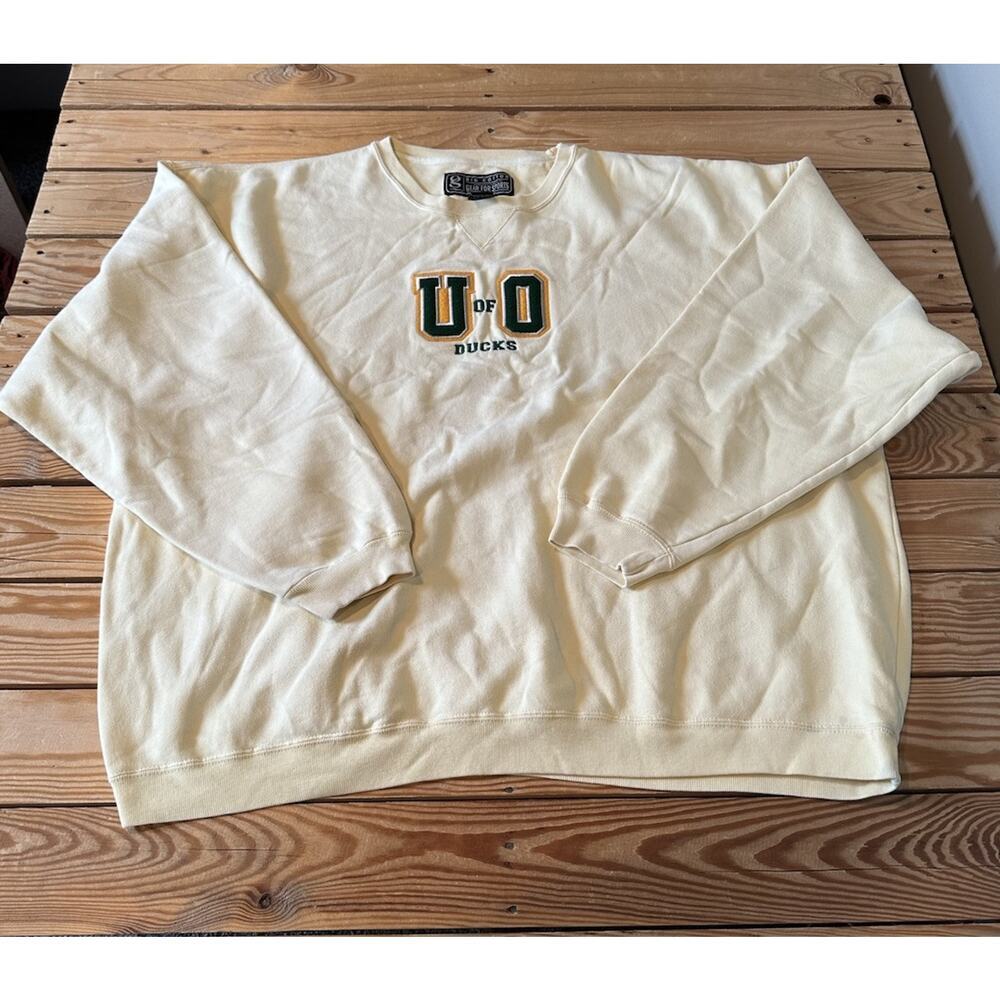 Big Cotton Gear For Sports University Of Oregon Sweatshirt Size 2XL Men's Yellow